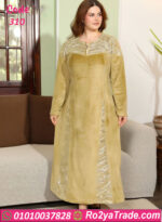 عباية شتوي مخمل تطريز ناعم