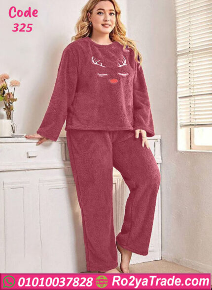 بيجامة قطيفة شتوي ناعمة