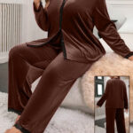 بيجامة قطيفة شتوي بيج سايز