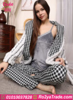 بيجامة شتوي فرو ناعمة