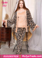 بيجامة شتوي فرو تايجر بالروب