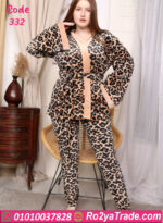 بيجامة شتوي فرو تايجر بالروب