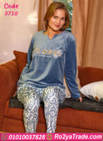 بيجامة قطيفة شتوي فلورال