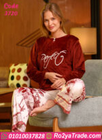 بيجامة قطيفة شتوي حريمي