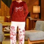 بيجامة قطيفة شتوي حريمي