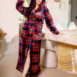 روب شتوي قطيفة طويل