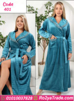 روب قطيفة شتوي طويل