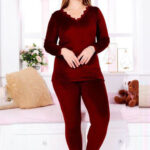 بيجامة قطيفة شتوي