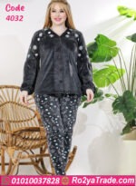 بيجامة شتوي قطيفة تطريز 4032