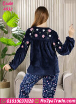 بيجامة شتوي قطيفة تطريز 4032