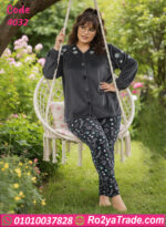 بيجامة شتوي قطيفة تطريز 4032