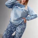 بيجامة قطيفة شتوي بيج سايز