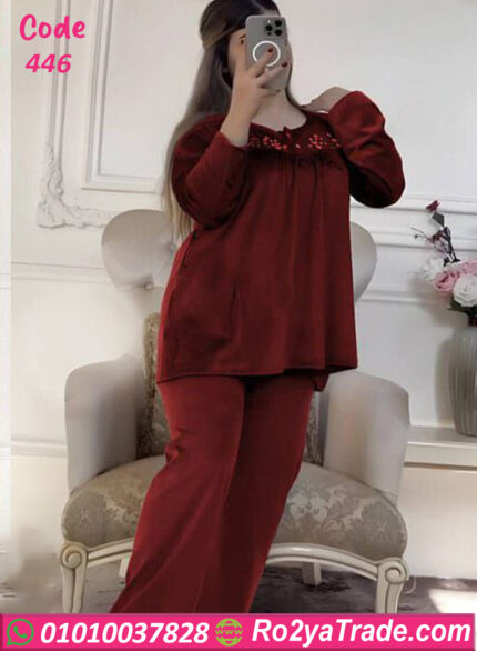 بيجامة قطيفة شتوي بيج سايز