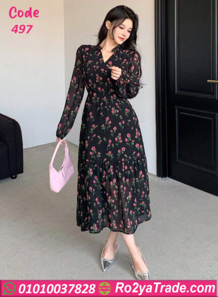 دريس شيفون طويل