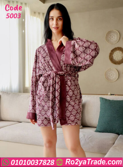 طقم هوت شورت قطيفة شتوي