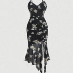 فستان صيفي قصير مشجر