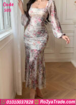 فستان طويل مشجر أنيق