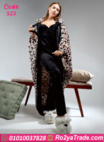 بيجامة قطيفة شتوي ليوبارد