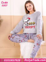 بيجامة شتوي قطيفة سنوبي