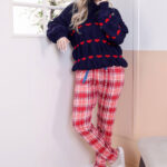 بيجامة شتوي كروهات قلوب