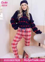 بيجامة شتوي كروهات قلوب