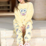 بيجامة شتوي سبونج بوب قطيفة