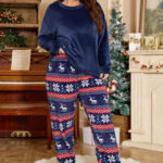 بيجامة كريسماس قطيفة شتوي