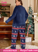 بيجامة كريسماس قطيفة شتوي