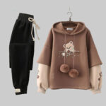 ترنج شتوي كيوت دب بني نسائي