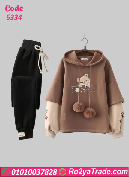 ترنج شتوي كيوت دب بني نسائي