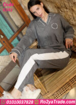 بيجامة شتوي رمادي نسائية