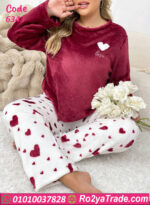 بيجامة شتوي قطيفة ناعمة