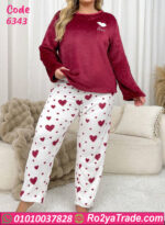 بيجامة شتوي قطيفة ناعمة