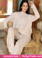 بيچامة شتوي ناعمة حريمي