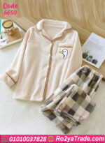 بيچامة شتوي بيج سايز قطيفة ناعمة