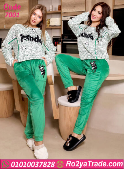 بيجامة شتوي باندا قطيفة