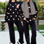 ترنج شتوي حريمي صوف منقّط