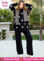 ترنج شتوي حريمي صوف منقّط