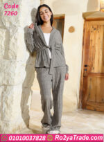 طقم شتوي ناعم بالجاكيت الحريمي