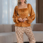 بيجامة قطيفة نسائي شتوي