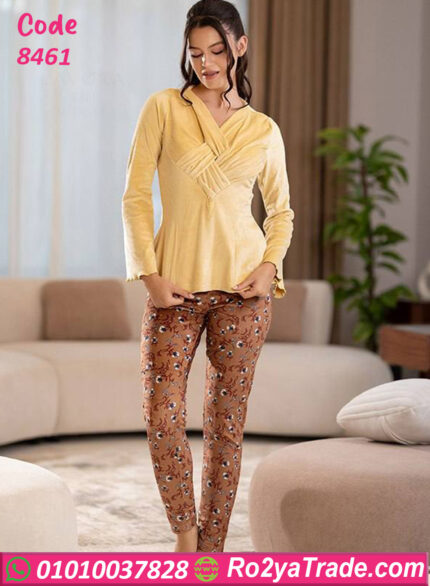 بيجامة قطيفة شتوي حريمي