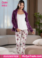 بيجامة شتوي فرو بنفسجي لافورا