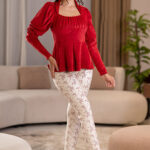 بيجامة شتوي مخمل حريمي