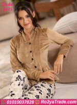 ⁦بيجامة شتوي ناعمة كافي – كود 8475⁩ - الصورة ⁦2⁩