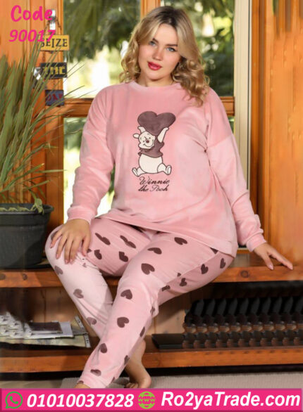 بيجامة قطيفة شتوي نسائي