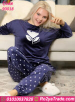 بيجامة قطيفة شتوي نسائي