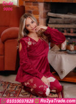 بيجامة شتوي قطيفة نسائي