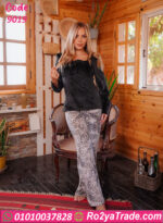 بيجامة قطيفة شتوي نسائي