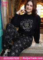 بيجامة شتوي سوداء نسائية