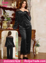 بيجامة قطيفة دانتيل شتوي